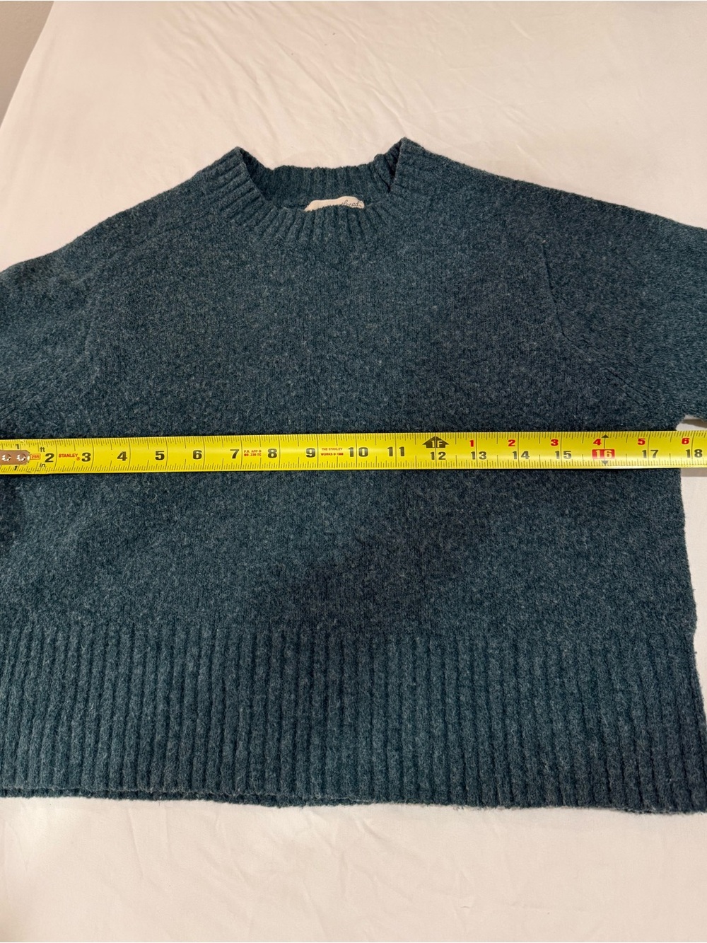 Universal Thread Women's Teal Green Cropped Ribbed Knit Sweater Size S - Picture 6 of 7